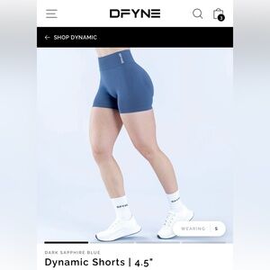 DFYNE Dynamic High-Waist Seamless Performance Shorts in Slate Blue